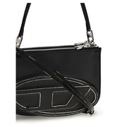 Diesel Black Calf Leather Bos Taurus Shoulder Bag