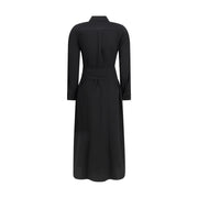 Ella Black Silk Casual Dress