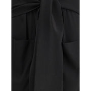 Ella Black Silk Casual Dress