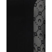 Marine Serre Black Fleece Wool Casual Dress