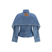 Marine Serre Blue Cotton Denim Jacket