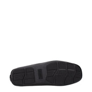 Versace Black Leather Slip-On Loafers