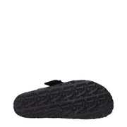 Palm Angels Black Leather Slippers