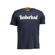 Timberland Blu Cotton Men T-Shirt