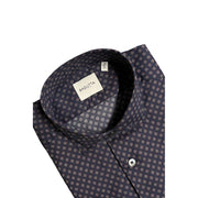 Bagutta Blue Cotton Men's Slim Fit Shirt