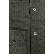 Bagutta Green Cotton Men's Slim Shirt