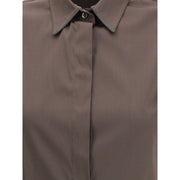 Brunello Cucinelli Brown Cotton Shirt