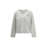 Brunello Cucinelli White Cotton Sweatshirt