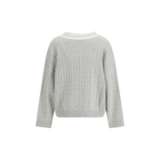 Brunello Cucinelli White Cotton Sweatshirt