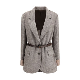 Brunello Cucinelli Brown Fleece Wool Coat