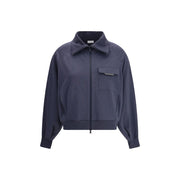 Brunello Cucinelli Blue Cotton Bomber