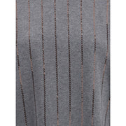 Brunello Cucinelli Gray Cotton Sweatshirt