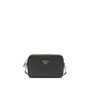 Prada Black Calf Leather Bos Taurus Shoulder Bag