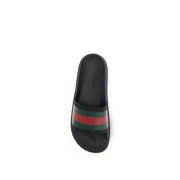 Gucci Black Rubber Slippers