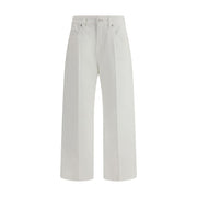 Brunello Cucinelli White Cotton Cropped Jeans