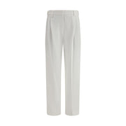 Brunello Cucinelli White Cotton Dress Pants