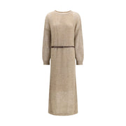 Brunello Cucinelli Beige Mohair Casual Dress