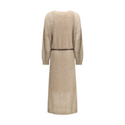 Brunello Cucinelli Beige Mohair Casual Dress