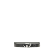 Diesel Black Calf Leather Bos Taurus Regular Belt