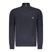 Hugo Boss Blue Cotton Men Sweater