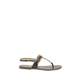 Gucci Brown Calf Leather Bos Taurus Sandals