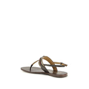 Gucci Brown Calf Leather Bos Taurus Sandals