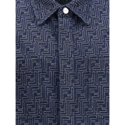 Fendi Blue Cotton Denim Jacket