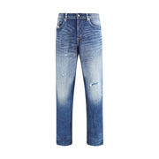 Diesel Blue Cotton Slim Fit Jeans
