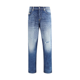 Diesel Blue Cotton Slim Fit Jeans