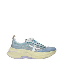 Premiata Light Blue Fabric Sneakers