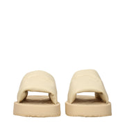 Burberry Beige Leather Slippers