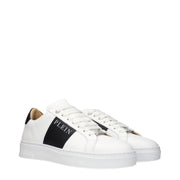 Philipp Plein White Leather Sneakers