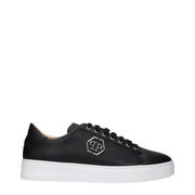 Philipp Plein Black Leather Low Top Sneakers