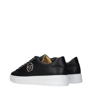 Philipp Plein Black Leather Low Top Sneakers