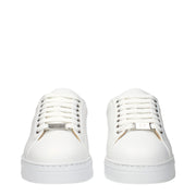 Philipp Plein White Leather Low Top Sneakers