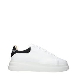 Philipp Plein White Leather Low Top Sneakers