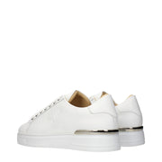 Philipp Plein White Leather Low Top Sneakers