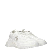 Philipp Plein White Fabric Chunky Sneakers
