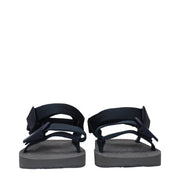 Burberry Blue Fabric Flat Sandals