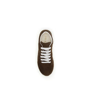 Prada Brown Calf Leather Bos Taurus Sneakers