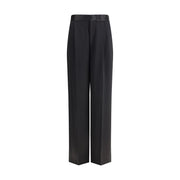 SA SU PHI Black Silk Casual Pants