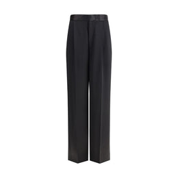 SA SU PHI Black Silk Casual Pants