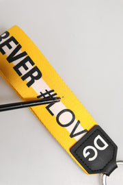 Dolce & Gabbana Multicolor Logo Polyester Brass Holder Keychain Keyring