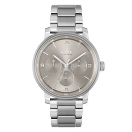Hugo Boss Gray Stainless Steel Dress Watch
