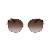 Ferragamo Gold Metal Sunglasses