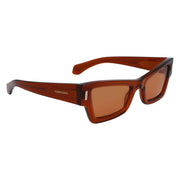 Ferragamo Brown Acetate Sunglasses