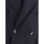 Gi Capri Blue Fleece Wool Coat