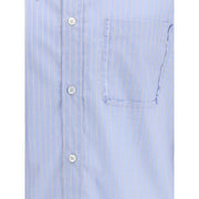 Margiela Blue Cotton Pattern Shirt