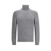 Aragona Cashmere Gray Merino Wool Turtleneck