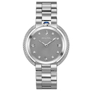 Bulova Gray Stainless Steel Dress Watch